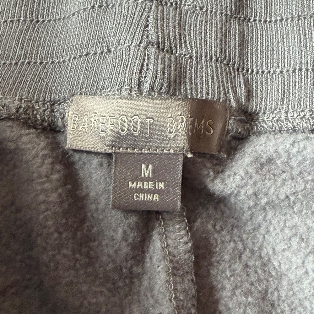 Barefoot Dreams Sweatpants Women M Gray Jogger Modal Cotton Loungewear Travel - Picture 4 of 7